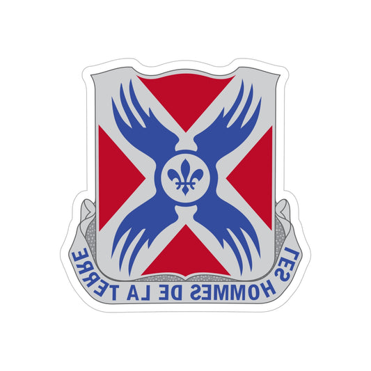 877 Engineer Battalion (U.S. Army) REVERSE PRINT Transparent STICKER-6" × 6"-The Sticker Space