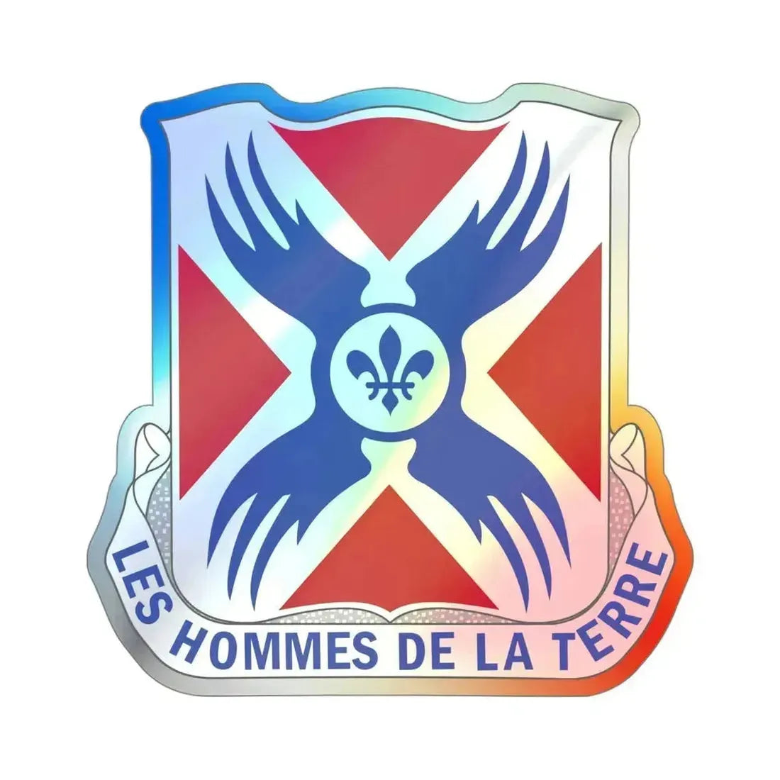 877 Engineer Battalion (U.S. Army) Holographic STICKER Die-Cut Vinyl Decal 4 Inch Holographic - The Sticker Space