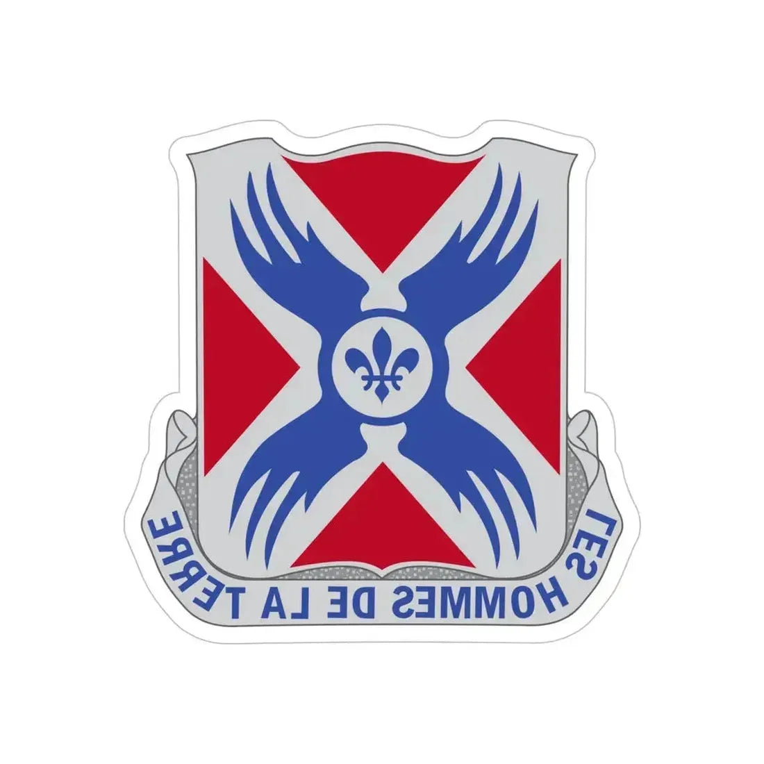 877 Engineer Battalion (U.S. Army) REVERSE PRINT Transparent Die-Cut STICKER 5 Inch Die-Cut Transparent - The Sticker Space