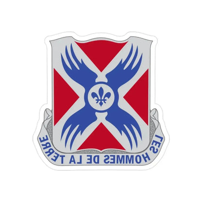 877 Engineer Battalion (U.S. Army) REVERSE PRINT Transparent Die-Cut STICKER - The Sticker Space