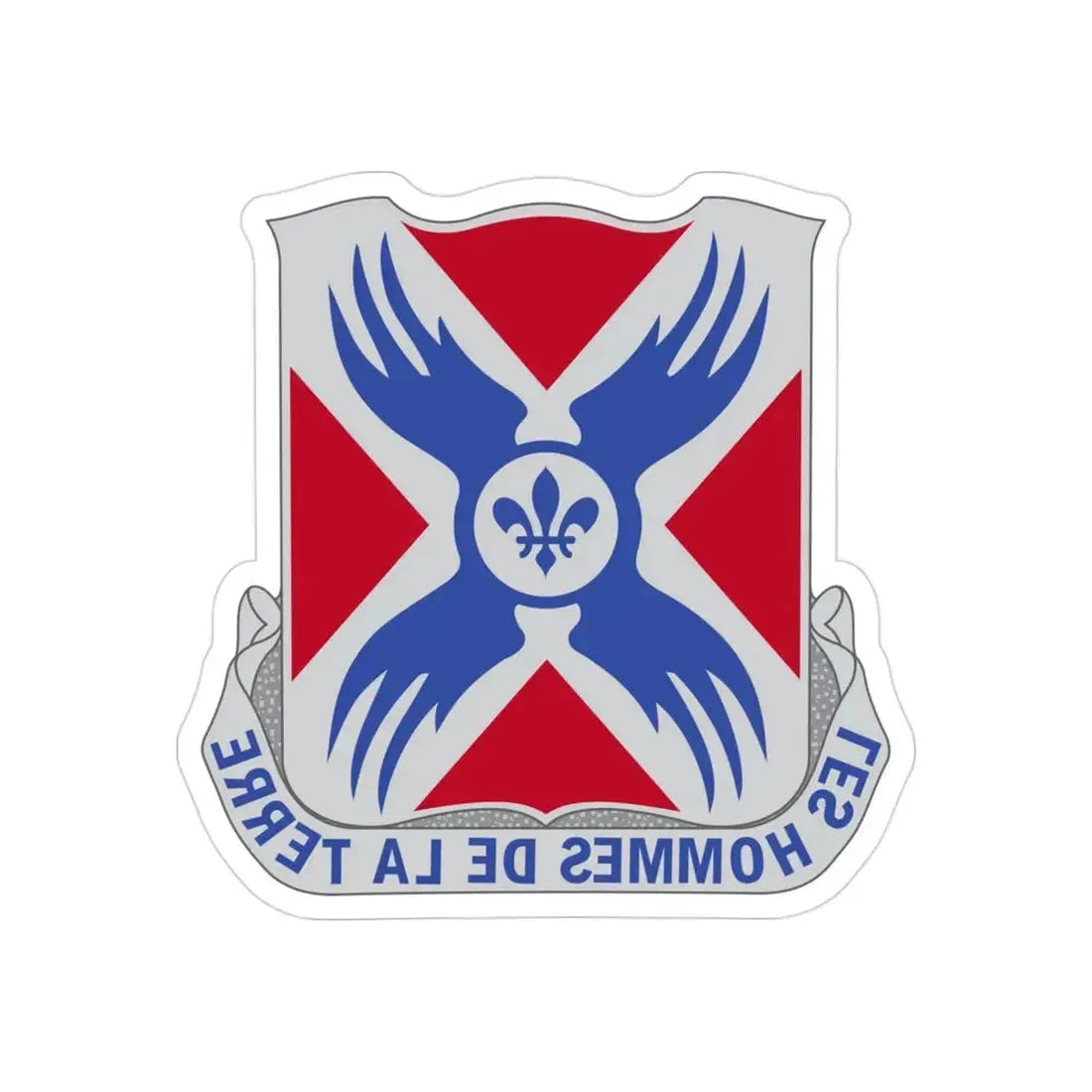 877 Engineer Battalion (U.S. Army) REVERSE PRINT Transparent Die-Cut STICKER - The Sticker Space