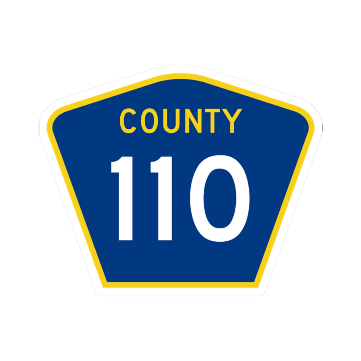 County 110 MN (Minnesota) (Road Sign) STICKER Vinyl Kiss-Cut Decal