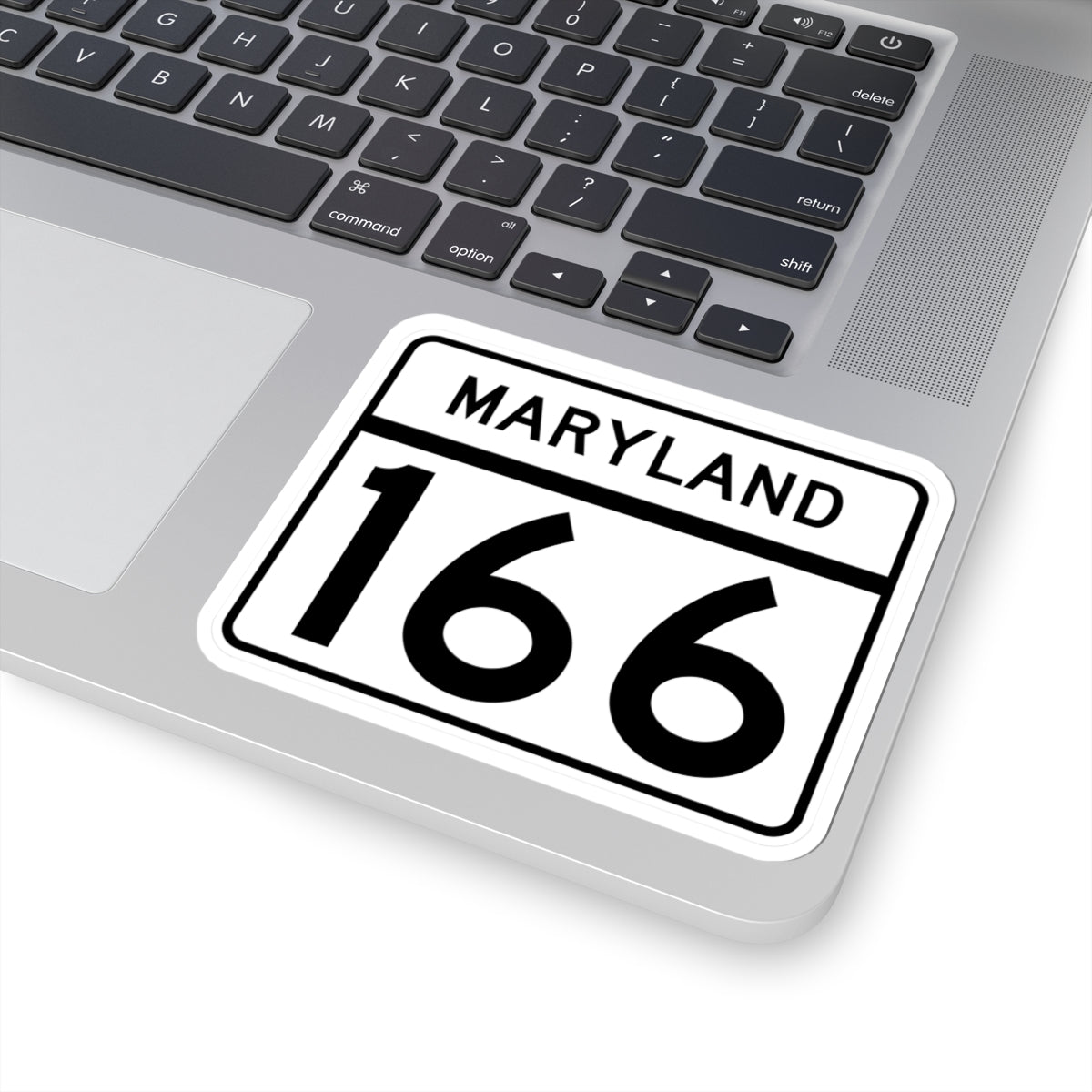 MD Route 166 (Maryland) (Road Sign) STICKER Vinyl Kiss-Cut Decal