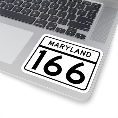 MD Route 166 (Maryland) (Road Sign) STICKER Vinyl Kiss-Cut Decal