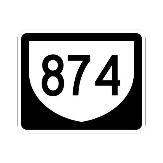 PR urban primary 874 (Puerto Rico) (Road Sign) STICKER Vinyl Kiss-Cut Decal