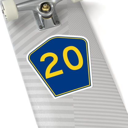 PR secondary 20 (Puerto Rico) (Road Sign) STICKER Vinyl Kiss-Cut Decal
