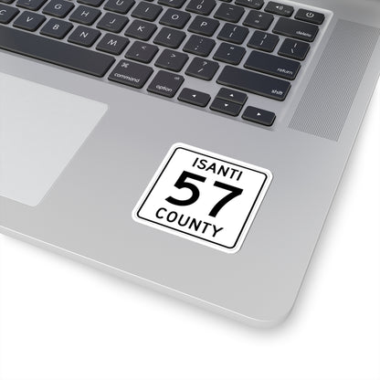 Isanti County 57 MN (Minnesota) (Road Sign) STICKER Vinyl Kiss-Cut Decal