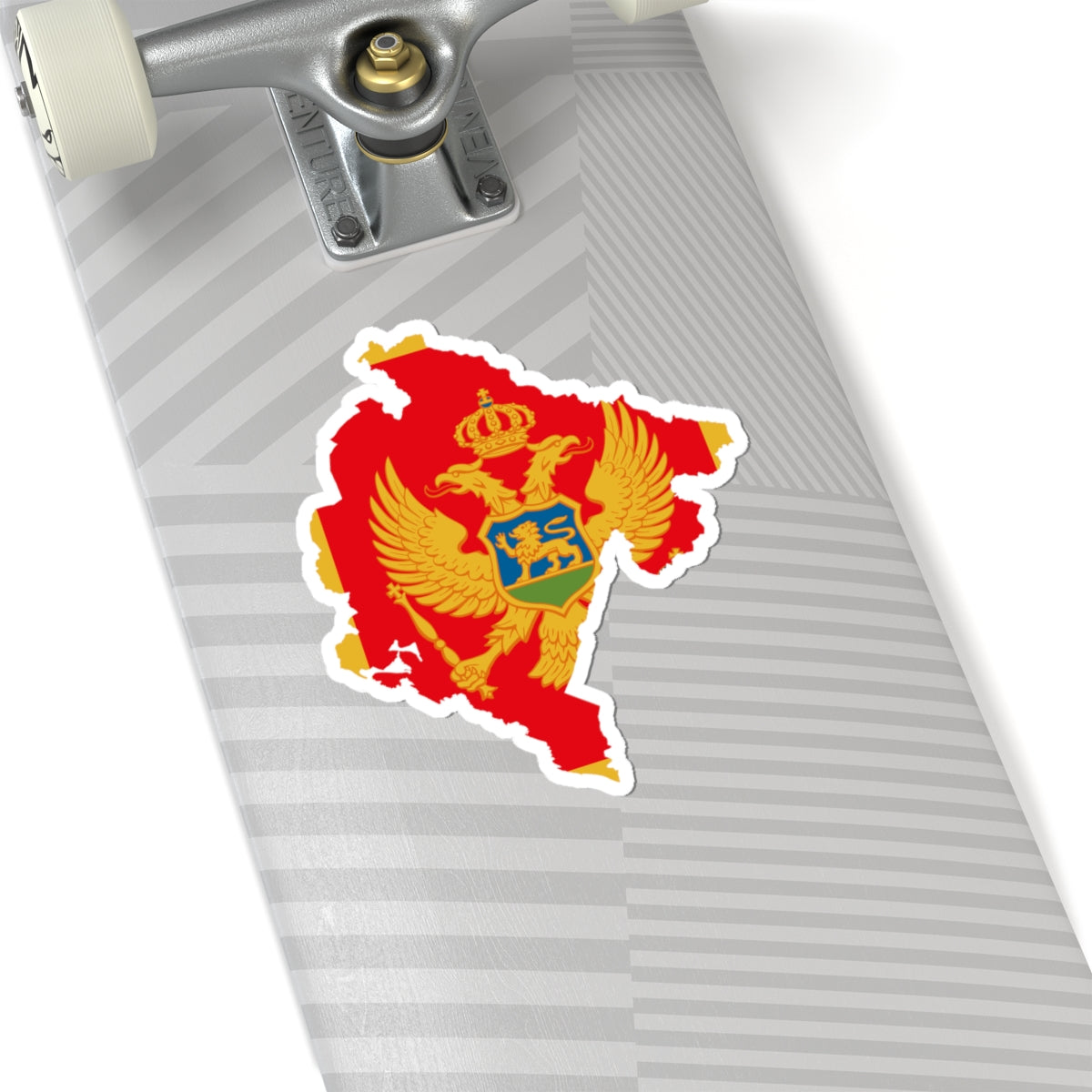 Flag map of Montenegro (Montenegro) STICKER Vinyl Kiss-Cut Decal