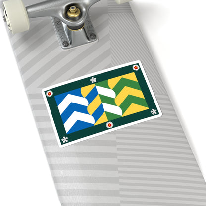 County Flag of Cumbria (England) STICKER Vinyl Kiss-Cut Decal