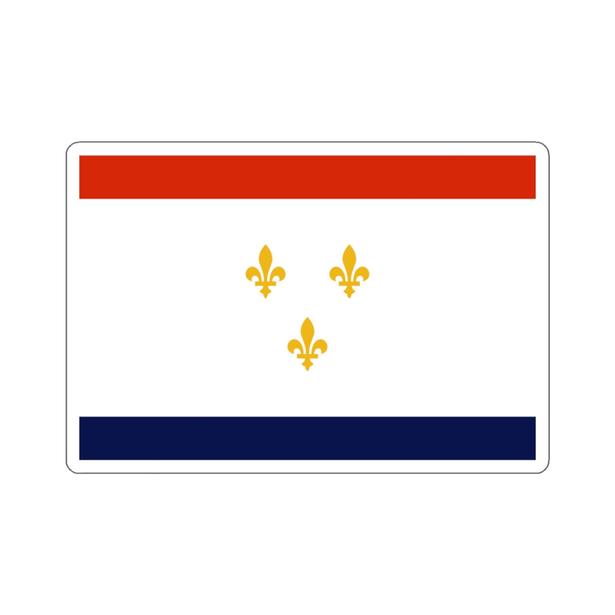 Flag of New Orleans, Louisiana - STICKER Vinyl Kiss-Cut Decal