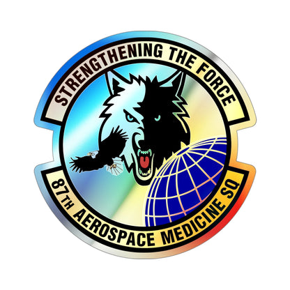 87th Aerospace Medicine Squadron (U.S. Air Force) Holographic STICKER Die-Cut Vinyl Decal-4 Inch-The Sticker Space