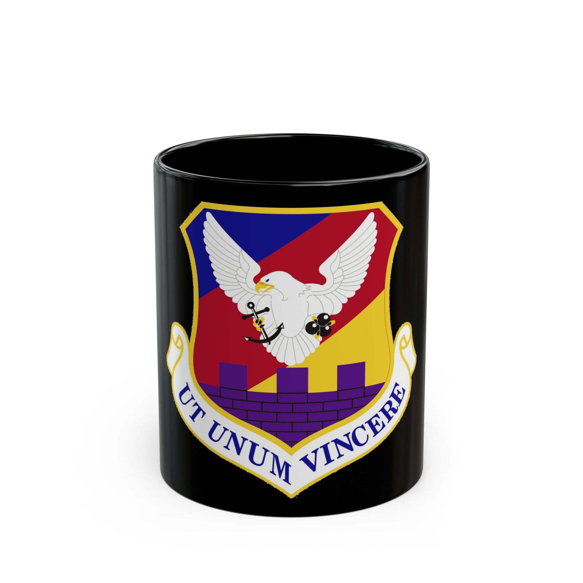 87th Air Base Wing Emblem (U.S. Air Force) Black Coffee Mug-11oz-The Sticker Space