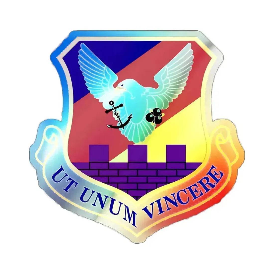 87th Air Base Wing (U.S. Air Force) Holographic STICKER Die-Cut Vinyl Decal 4 Inch - The Sticker Space