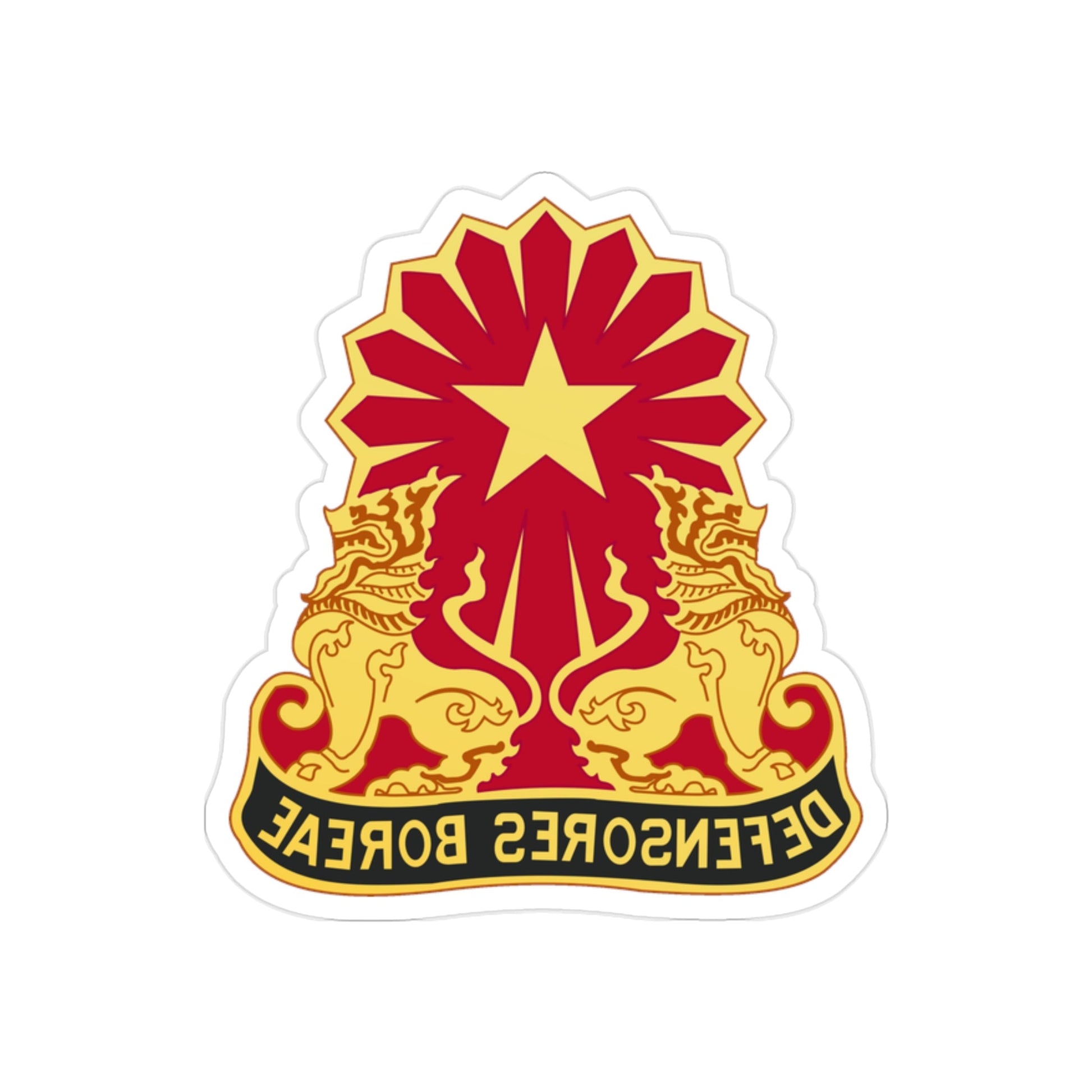 87th Air Defense Artillery Group (U.S. Army) REVERSE PRINT Transparent STICKER-2" × 2"-The Sticker Space