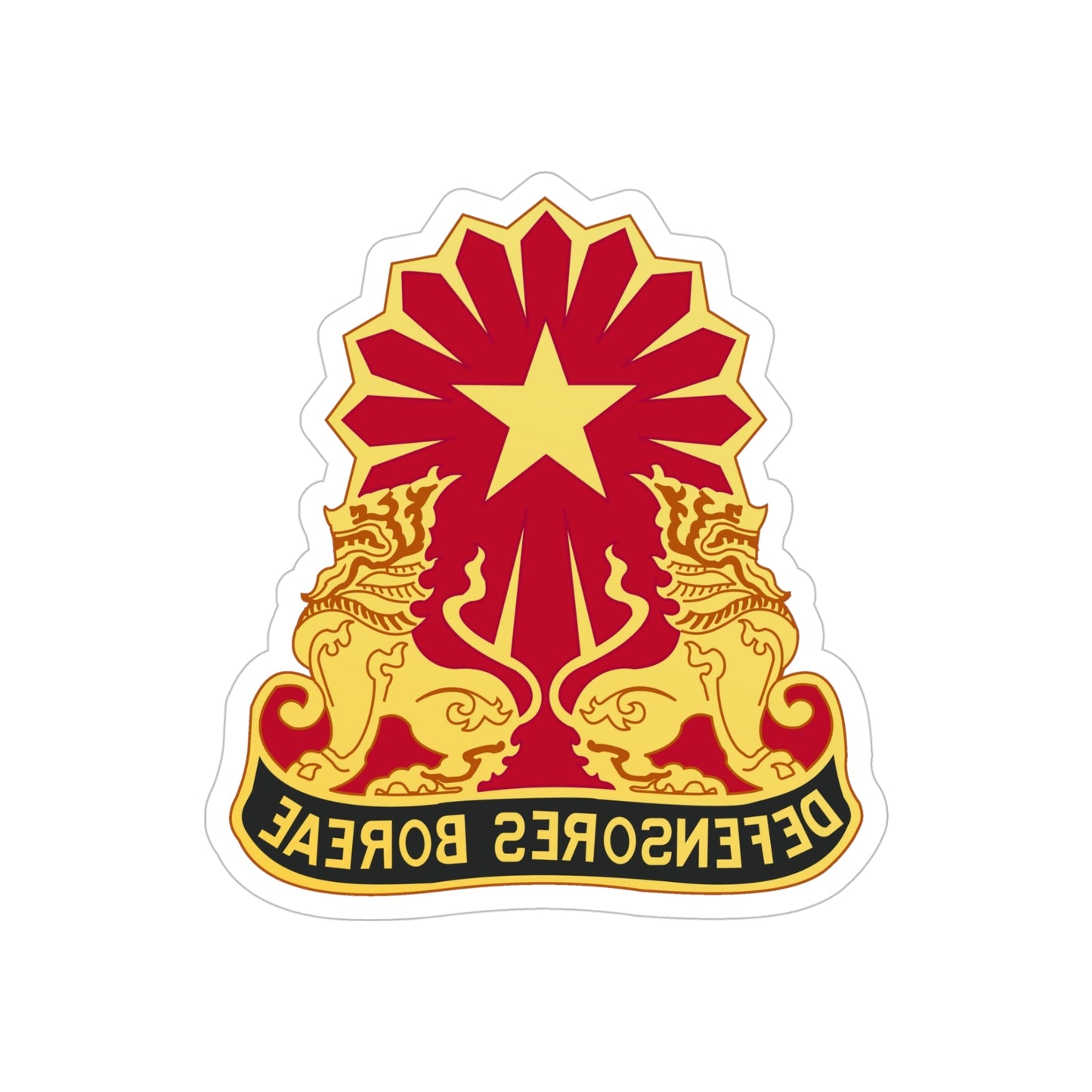 87th Air Defense Artillery Group (U.S. Army) REVERSE PRINT Transparent STICKER-5" × 5"-The Sticker Space