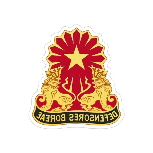 87th Air Defense Artillery Group (U.S. Army) REVERSE PRINT Transparent Die-Cut STICKER 6 Inch Die-Cut Transparent - The Sticker Space