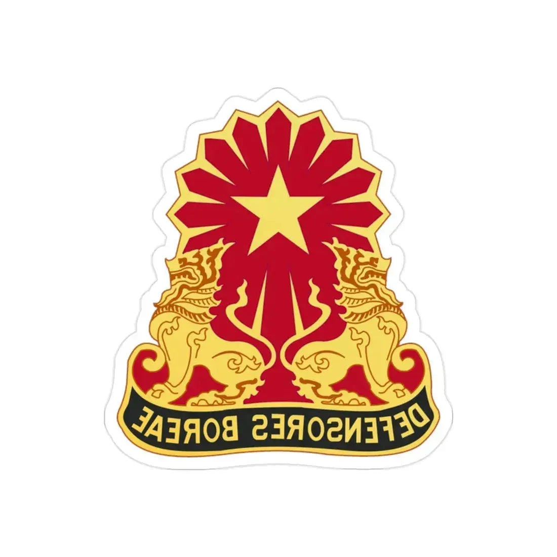 87th Air Defense Artillery Group (U.S. Army) REVERSE PRINT Transparent Die-Cut STICKER - The Sticker Space