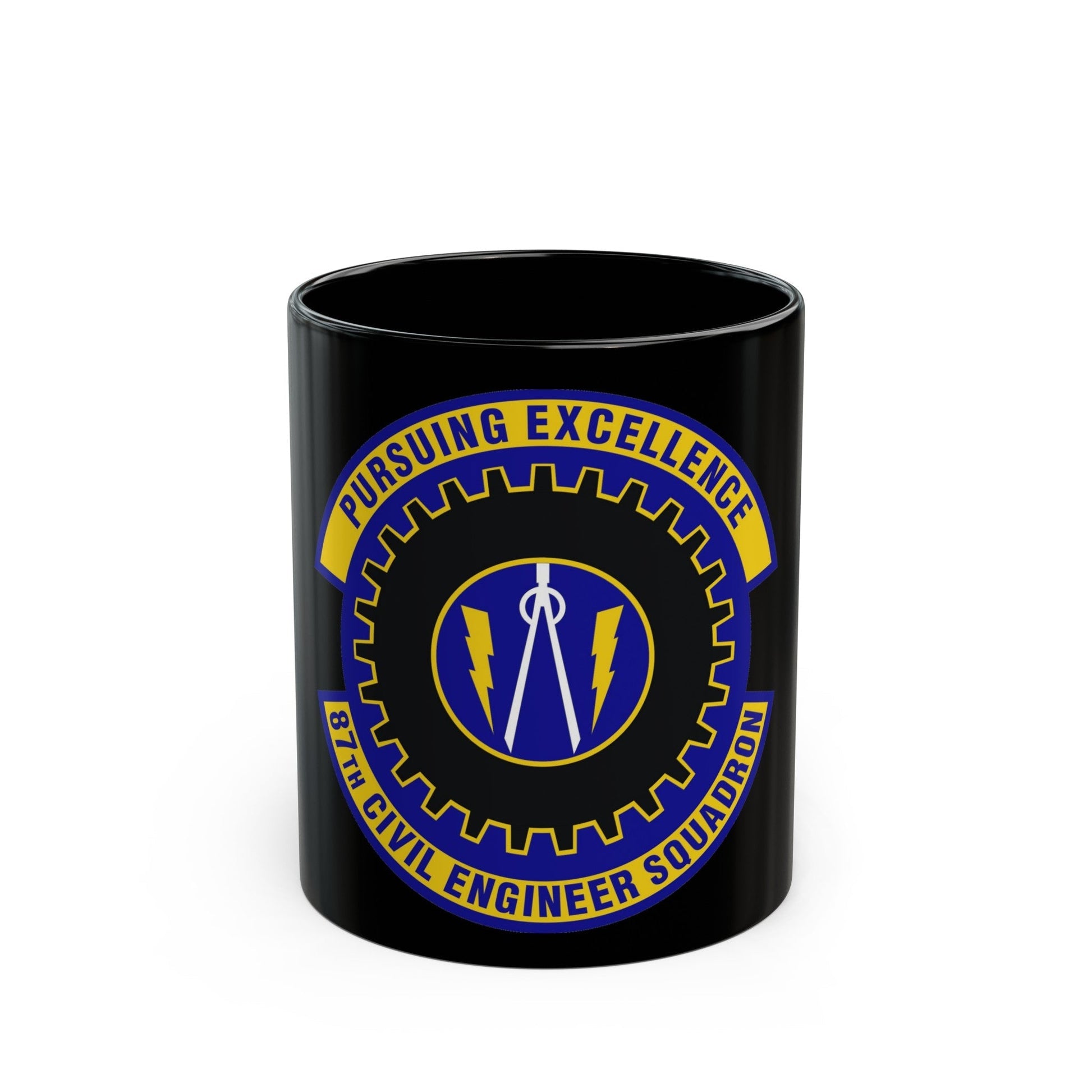 87th Civil Engineer Squadron (U.S. Air Force) Black Coffee Mug-11oz-The Sticker Space