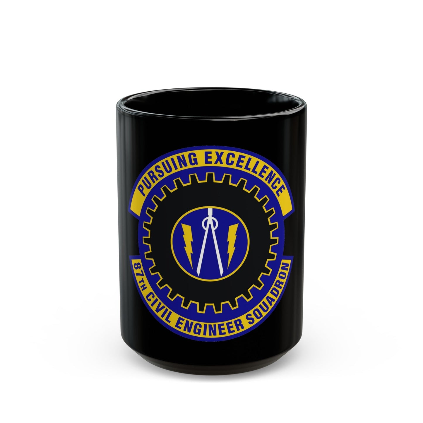 87th Civil Engineer Squadron (U.S. Air Force) Black Coffee Mug-15oz-The Sticker Space
