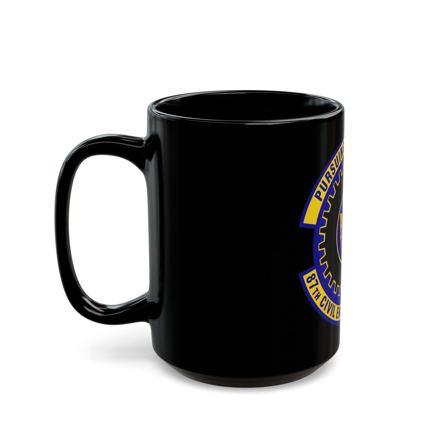 87th Civil Engineer Squadron (U.S. Air Force) Black Coffee Mug-The Sticker Space