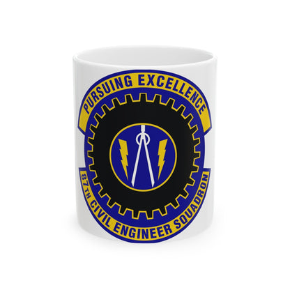 87th Civil Engineer Squadron (U.S. Air Force) White Coffee Mug-11oz-The Sticker Space