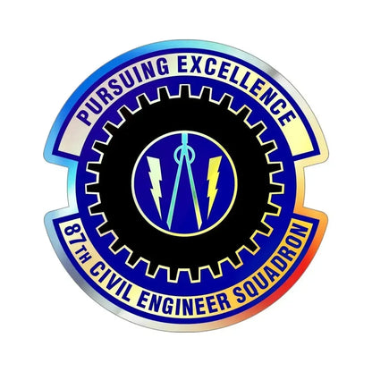 87th Civil Engineer Squadron (U.S. Air Force) Holographic STICKER Die-Cut Vinyl Decal - The Sticker Space
