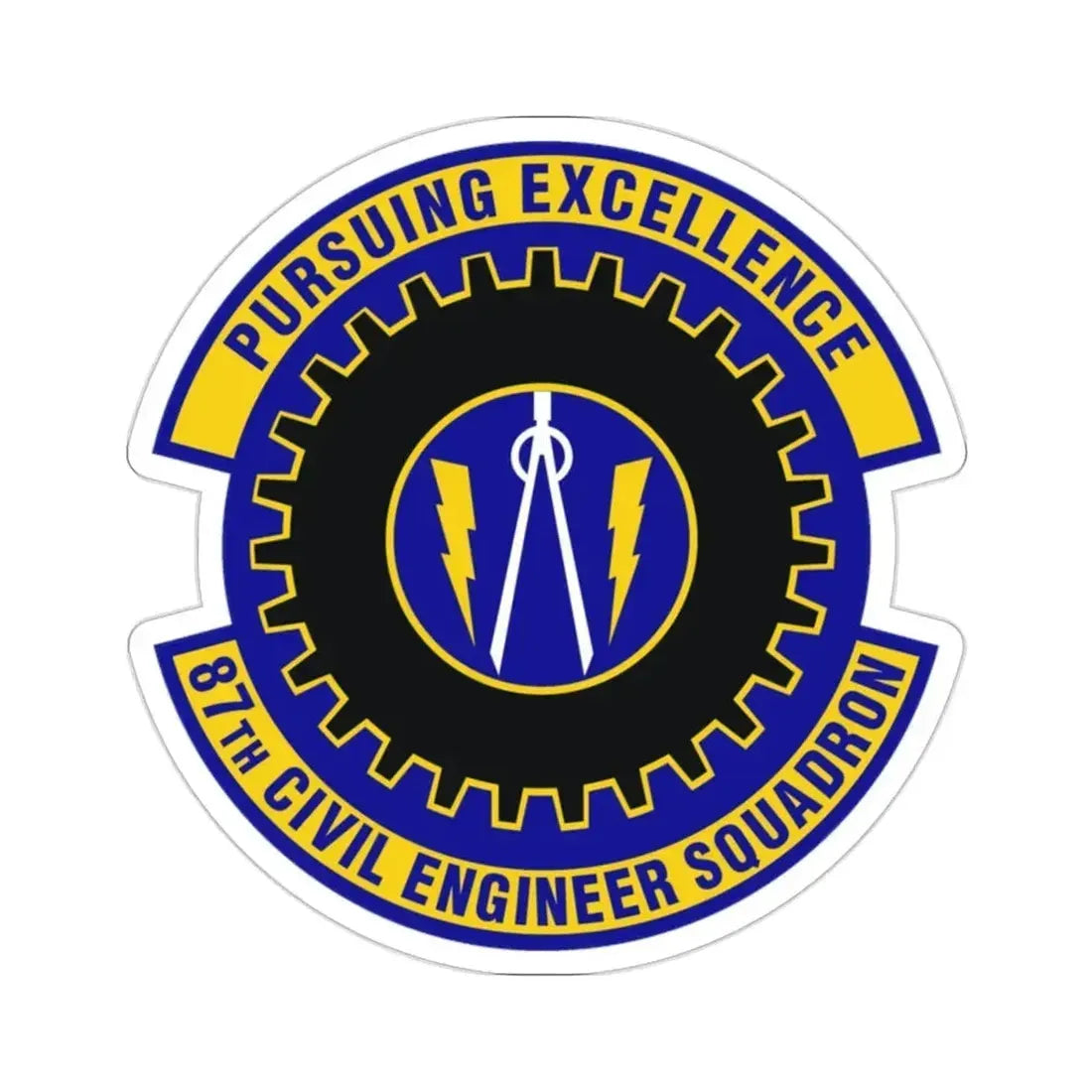 87th Civil Engineer Squadron (U.S. Air Force) STICKER Vinyl Die-Cut Decal - The Sticker Space