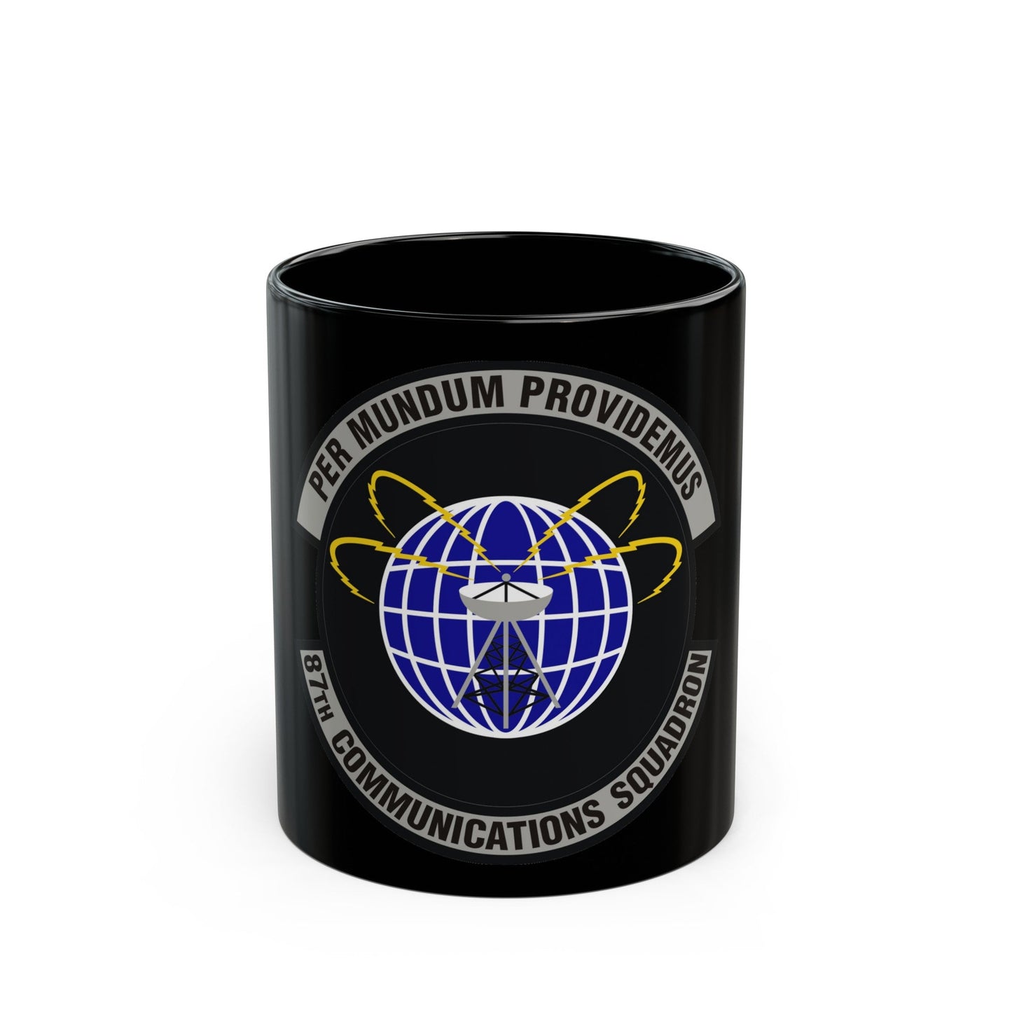 87th Communications Squadron (U.S. Air Force) Black Coffee Mug-11oz-The Sticker Space