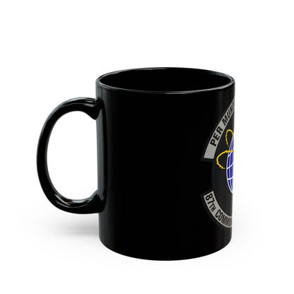 87th Communications Squadron (U.S. Air Force) Black Coffee Mug-The Sticker Space
