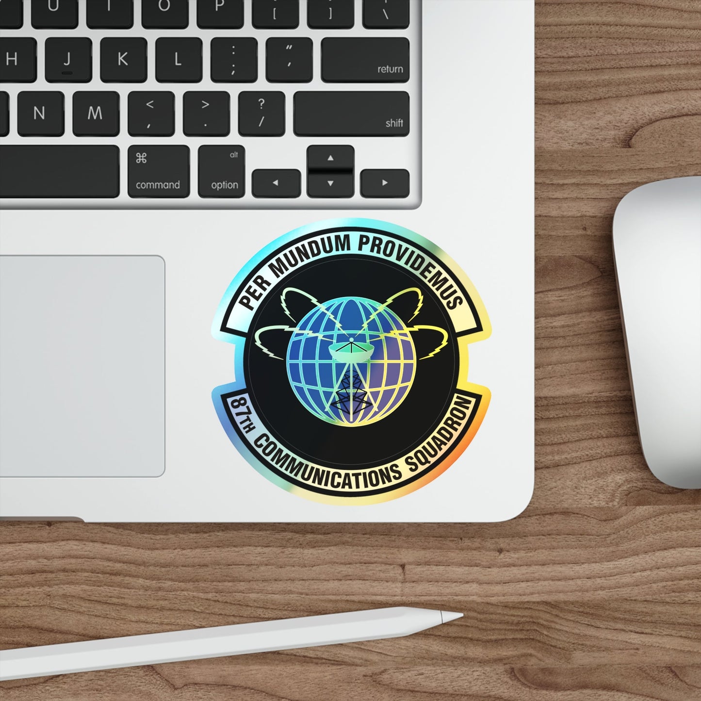 87th Communications Squadron (U.S. Air Force) Holographic STICKER Die-Cut Vinyl Decal-The Sticker Space