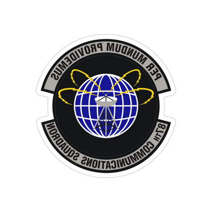 87th Communications Squadron (U.S. Air Force) REVERSE PRINT Transparent STICKER-6" × 6"-The Sticker Space