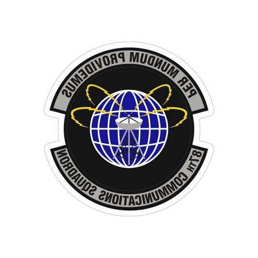 87th Communications Squadron (U.S. Air Force) REVERSE PRINT Transparent STICKER-6" × 6"-The Sticker Space