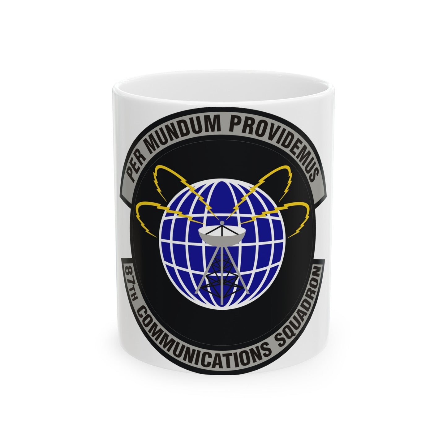 87th Communications Squadron (U.S. Air Force) White Coffee Mug-11oz-The Sticker Space