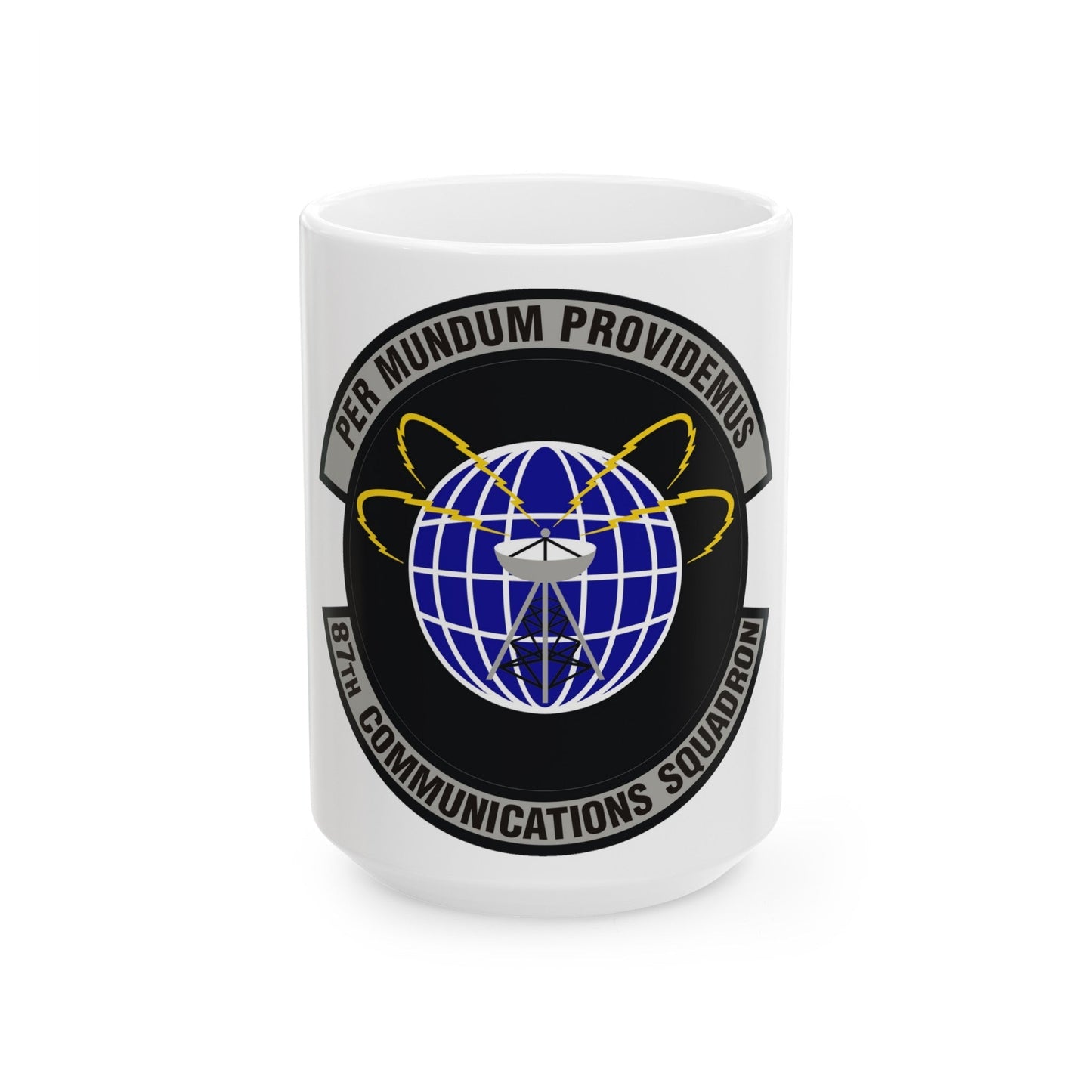 87th Communications Squadron (U.S. Air Force) White Coffee Mug-15oz-The Sticker Space