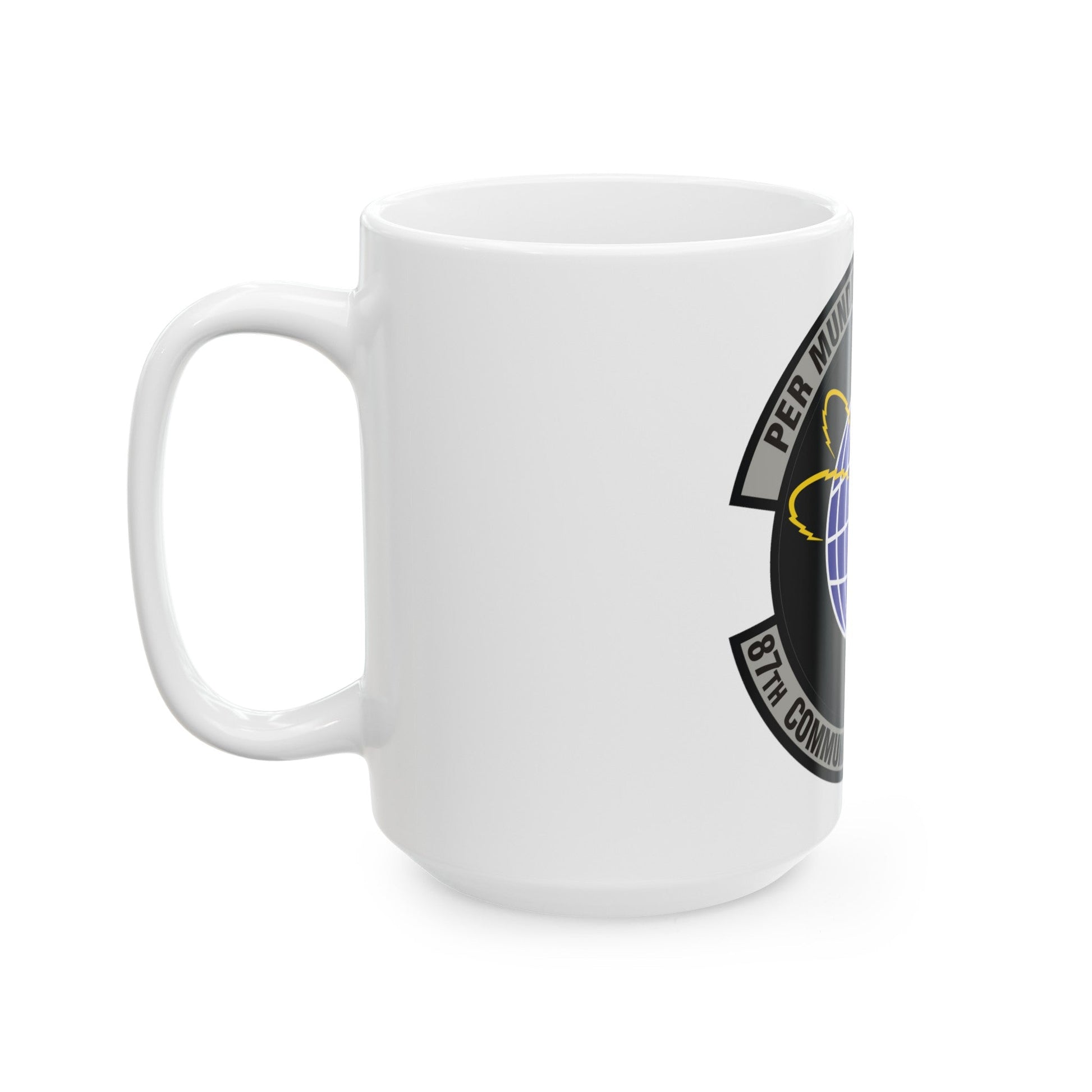87th Communications Squadron (U.S. Air Force) White Coffee Mug-The Sticker Space