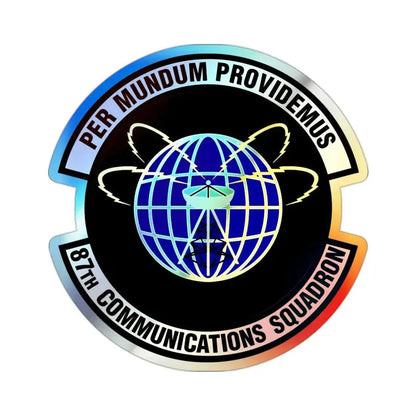 87th Communications Squadron (U.S. Air Force) Holographic STICKER Die-Cut Vinyl Decal - The Sticker Space