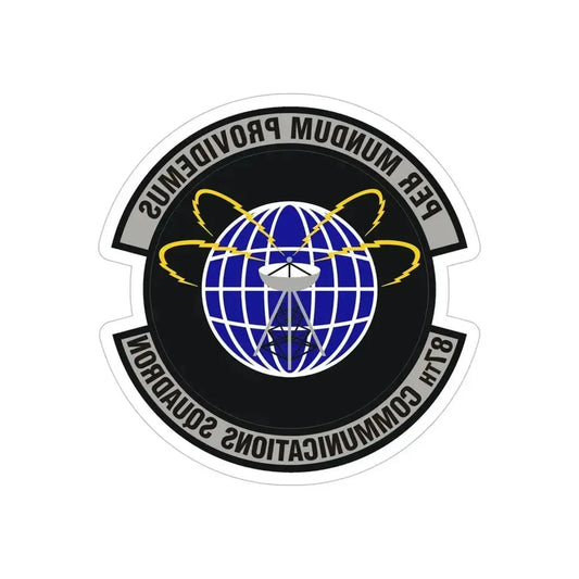 87th Communications Squadron (U.S. Air Force) REVERSE PRINT Transparent Die-Cut STICKER 6 Inch Die-Cut Transparent - The Sticker Space