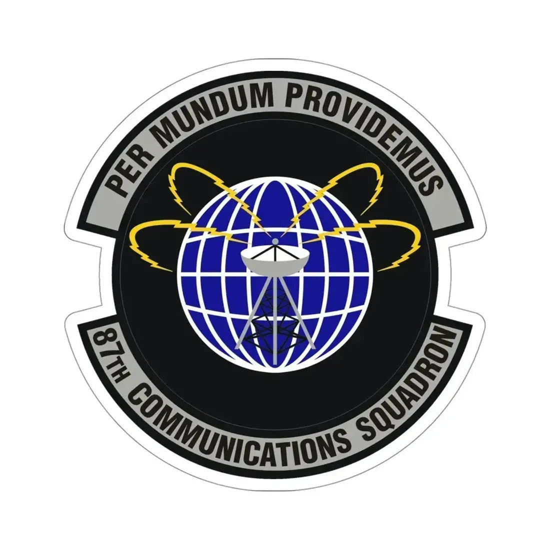 87th Communications Squadron (U.S. Air Force) STICKER Vinyl Die-Cut Decal 4 Inch - The Sticker Space