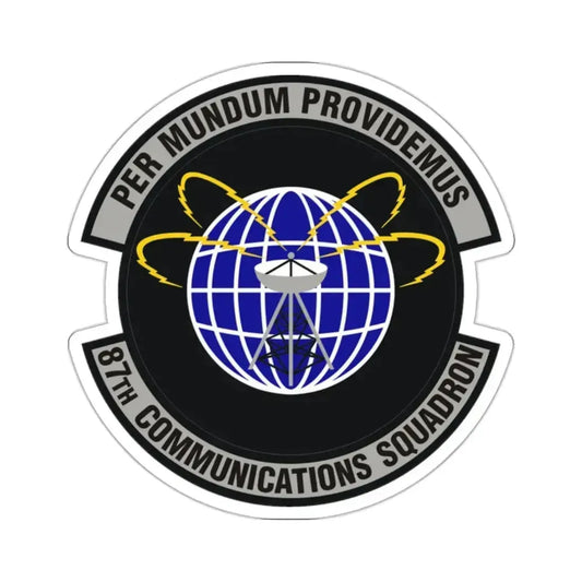 87th Communications Squadron (U.S. Air Force) STICKER Vinyl Kiss-Cut Decal 2 Inch White - The Sticker Space