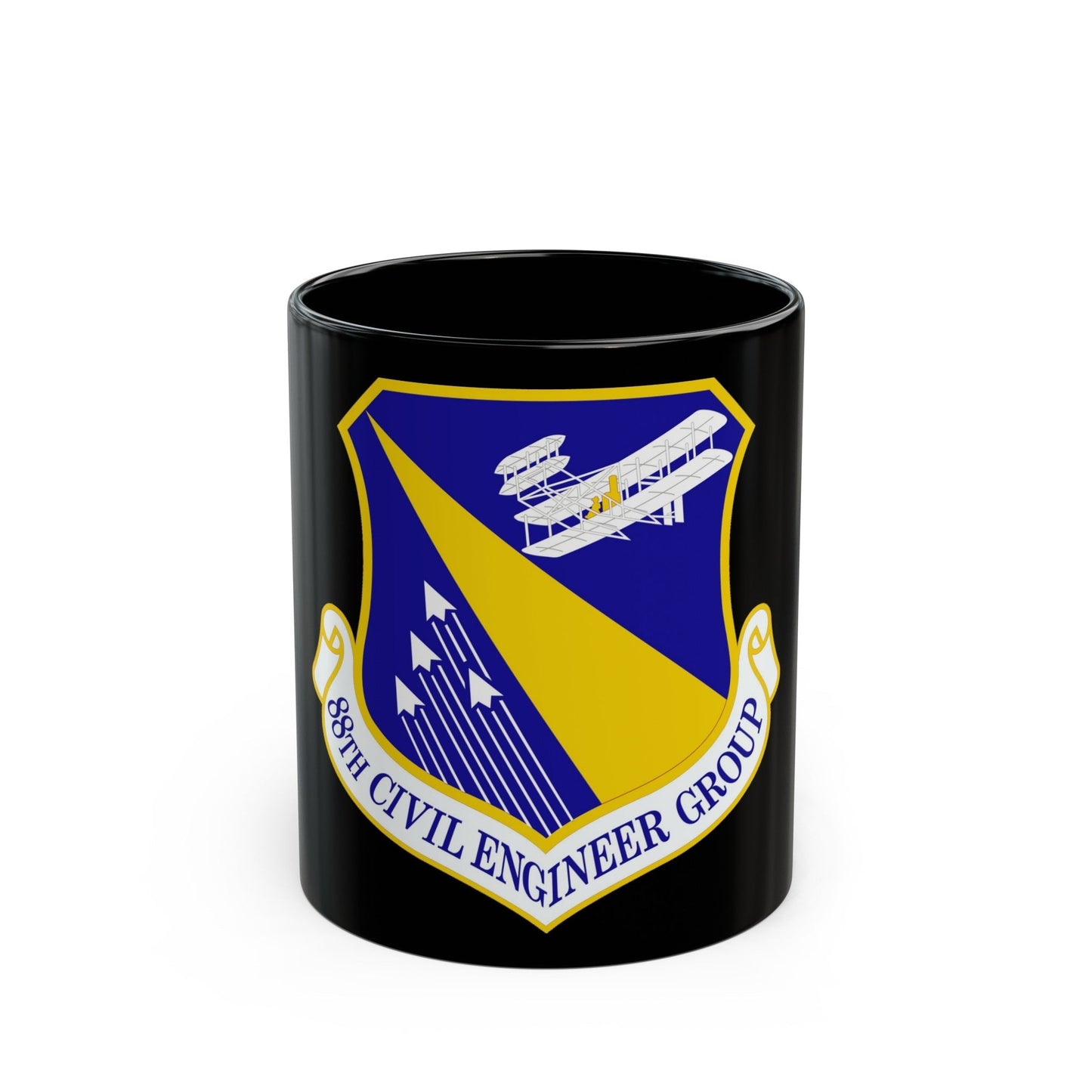 88 Civil Engineer Group AFMC (U.S. Air Force) Black Coffee Mug-11oz-The Sticker Space