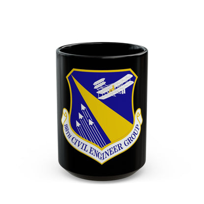 88 Civil Engineer Group AFMC (U.S. Air Force) Black Coffee Mug-15oz-The Sticker Space