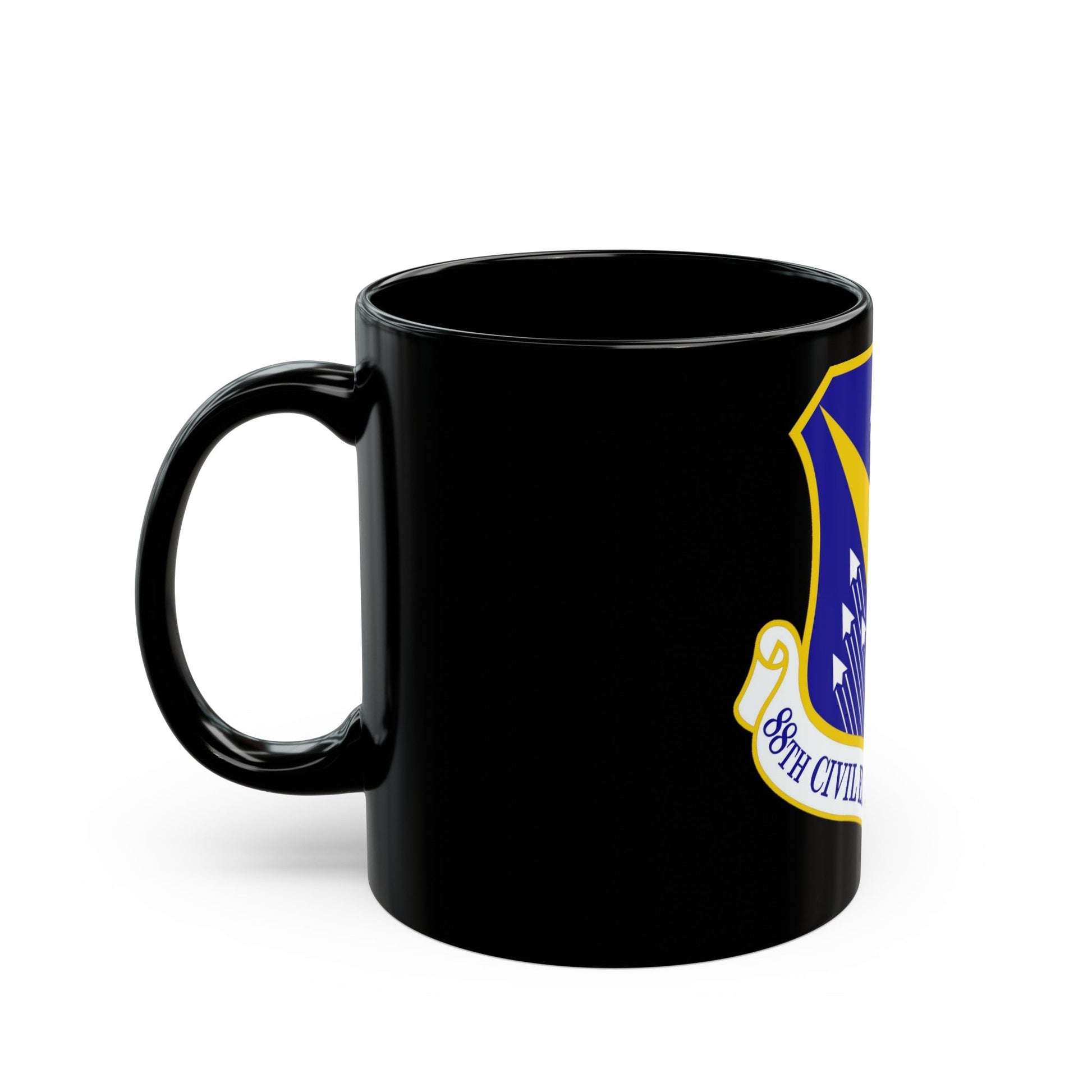 88 Civil Engineer Group AFMC (U.S. Air Force) Black Coffee Mug-The Sticker Space