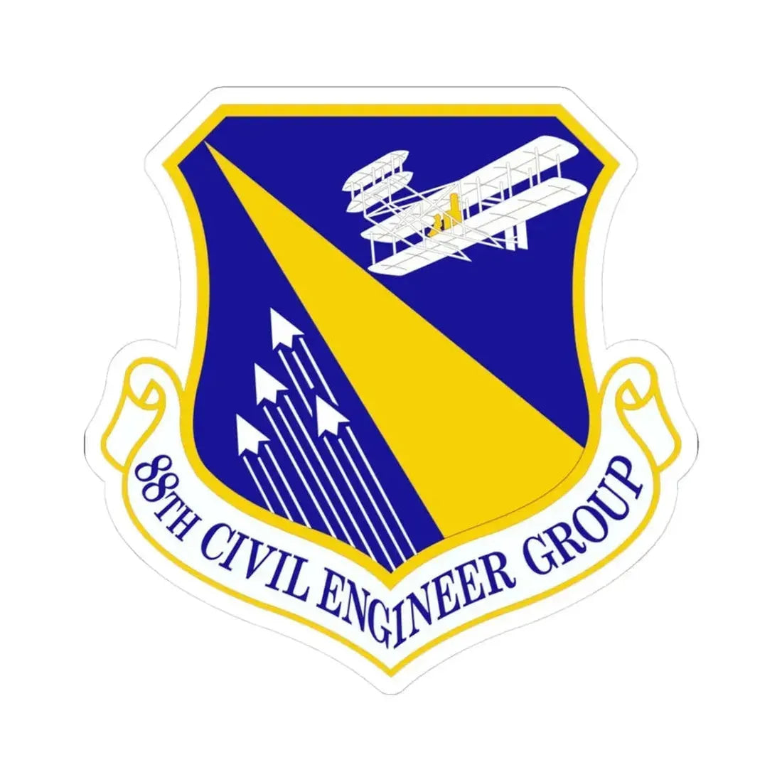 88 Civil Engineer Group AFMC (U.S. Air Force) STICKER Vinyl Kiss-Cut Decal 3 Inch White - The Sticker Space