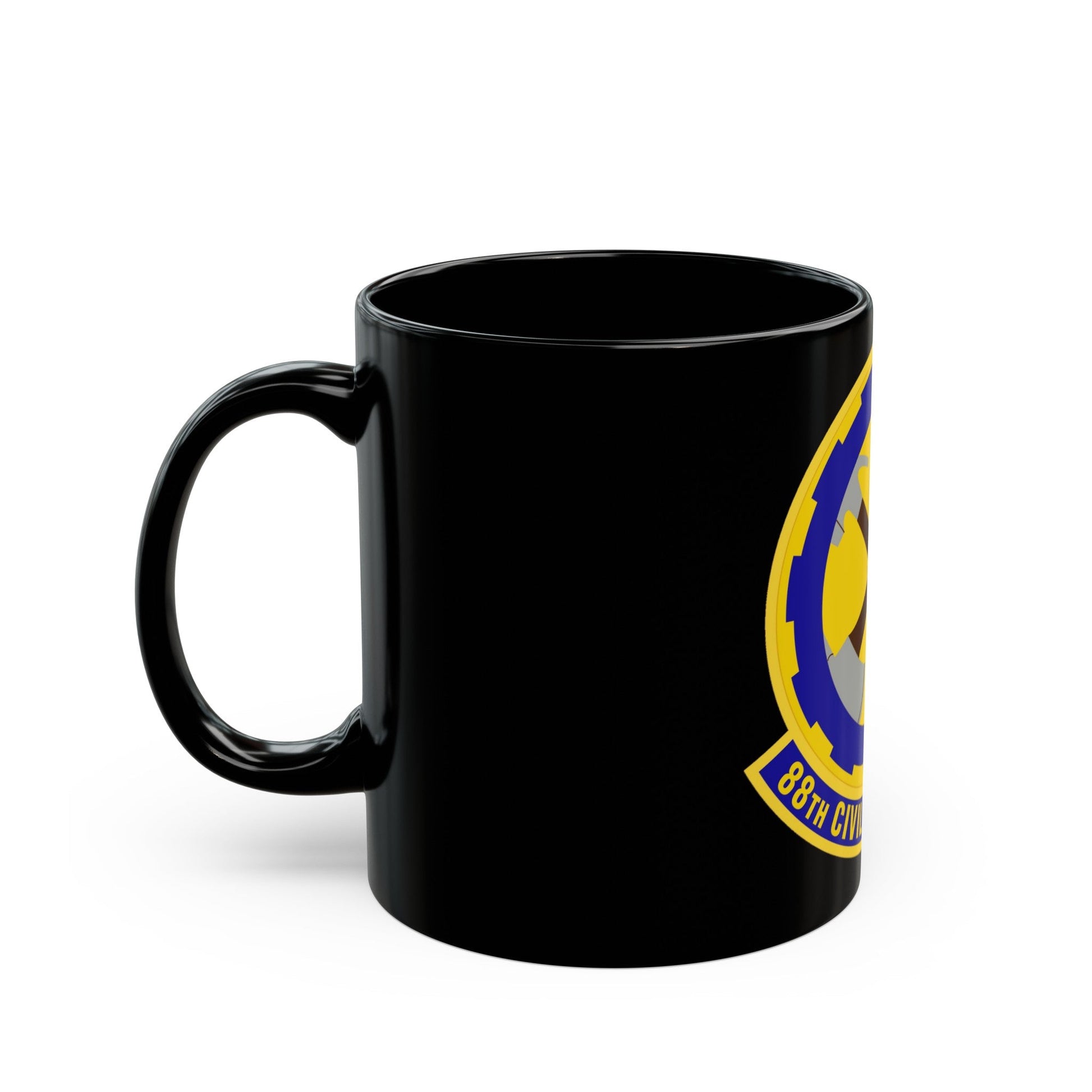 88 Civil Engineer Squadron AFMC (U.S. Air Force) Black Coffee Mug-The Sticker Space