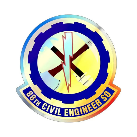 88 Civil Engineer Squadron AFMC (U.S. Air Force) Holographic STICKER Die-Cut Vinyl Decal 6 Inch Holographic - The Sticker Space