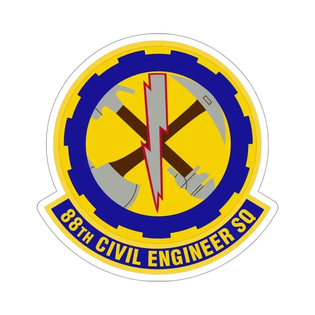 88 Civil Engineer Squadron AFMC (U.S. Air Force) STICKER Vinyl Die-Cut Decal 4 Inch - The Sticker Space
