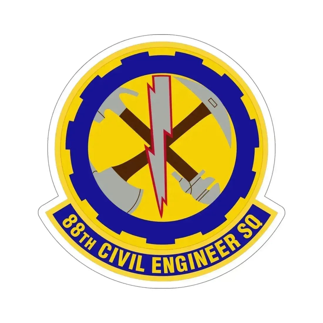 88 Civil Engineer Squadron AFMC (U.S. Air Force) STICKER Vinyl Die-Cut Decal 5 Inch - The Sticker Space