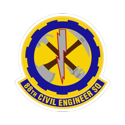 88 Civil Engineer Squadron AFMC (U.S. Air Force) STICKER Vinyl Kiss-Cut Decal 4 Inch White - The Sticker Space