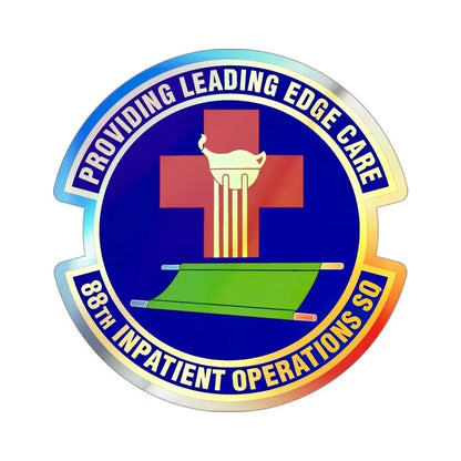 88 Inpatient Operations Squadron AFMC (U.S. Air Force) Holographic STICKER Die-Cut Vinyl Decal 3 Inch Holographic - The Sticker Space