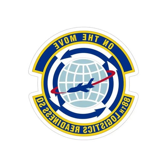 88 Logistics Readiness Squadron AFMC (U.S. Air Force) REVERSE PRINT Transparent Die-Cut STICKER 6 Inch Die-Cut Transparent - The Sticker Space